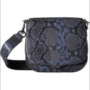 REBECCA MINKOFF SUNDAY LARGE SADDLE BLUE PURSE$295